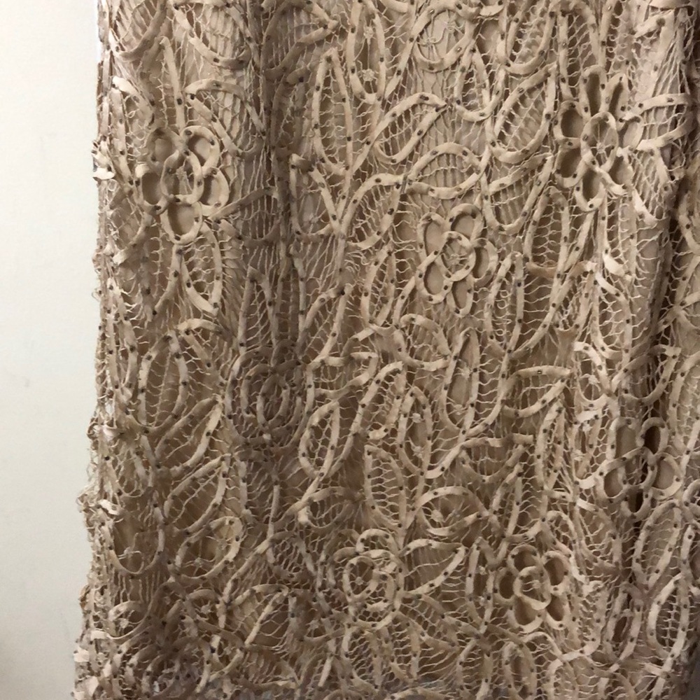 2 pc Beaded Lace Top and Maxi Length Skirt - Picture 3 of 4